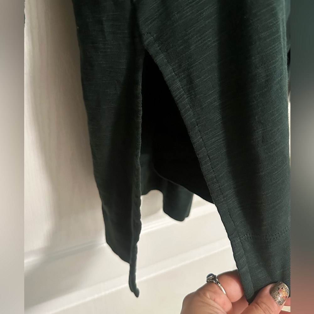 J. Jill Hunter Green Cowl Neck Tunic Shirt - Picture 2 of 5
